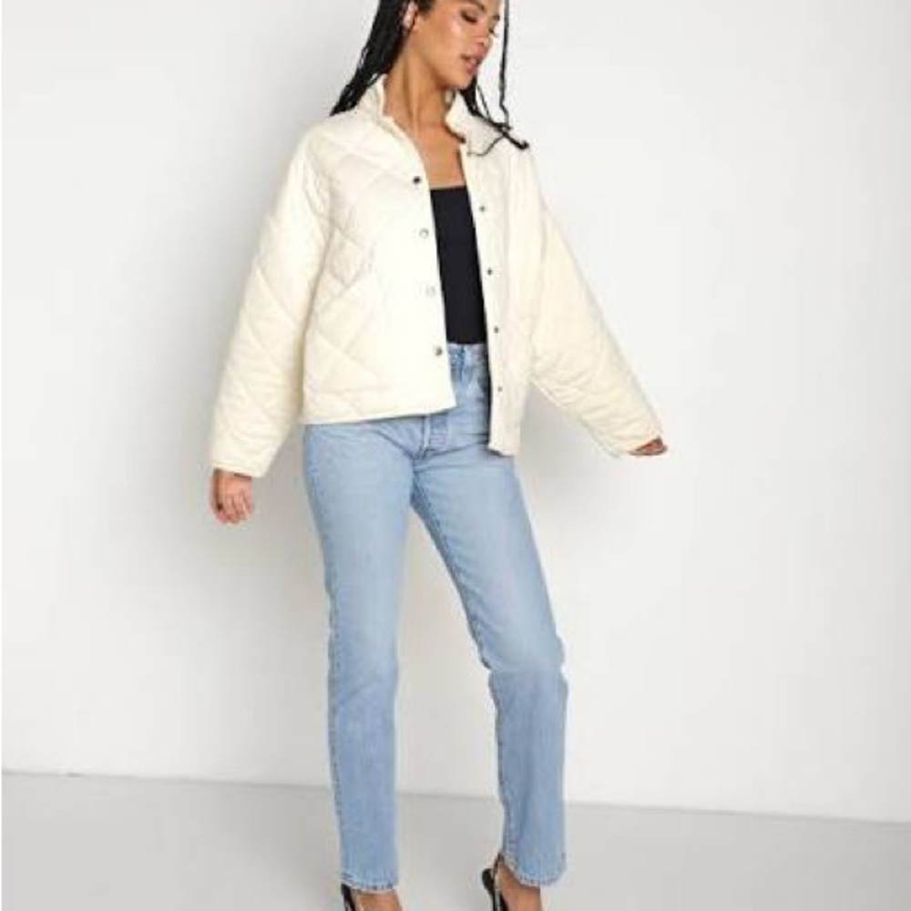 Z Supply Off-White Quilted Jacket
